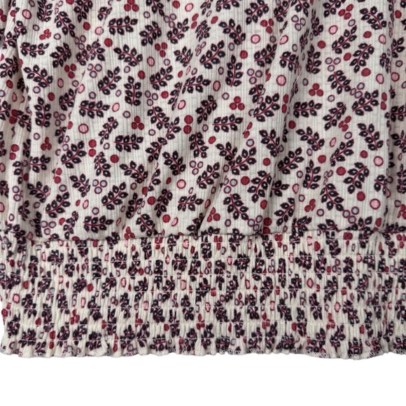 Torrid Textured Jersey Choker Neck Smocked Bottom Top Size 2 Flower print - Picture 2 of 7